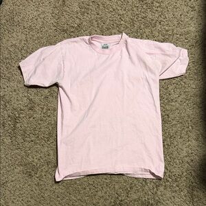 Classic Crew Neck Short Sleeve Tee in Light Pink